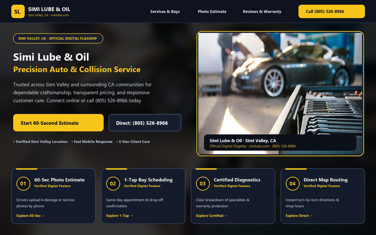 Proposed Simi Lube & Oil homepage preview